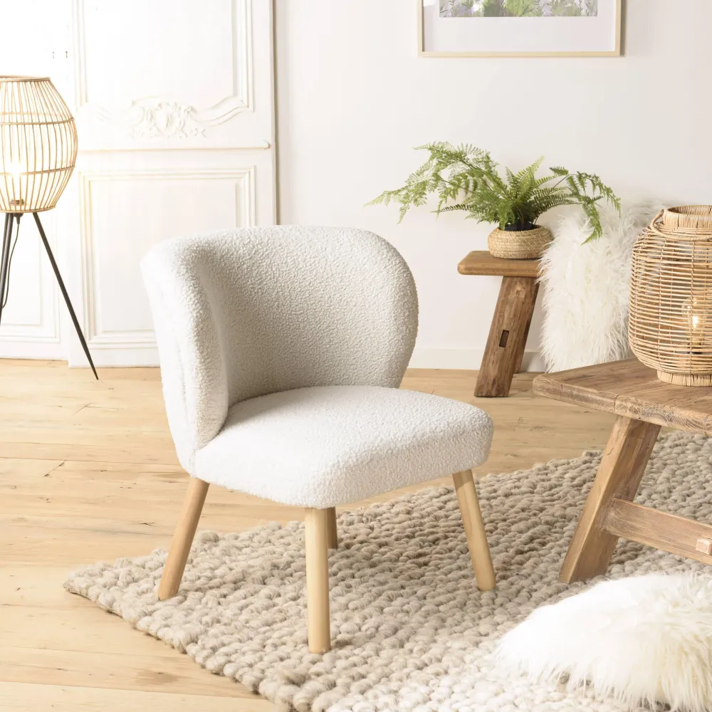 Fauteuil Agathe houten poten Macabane