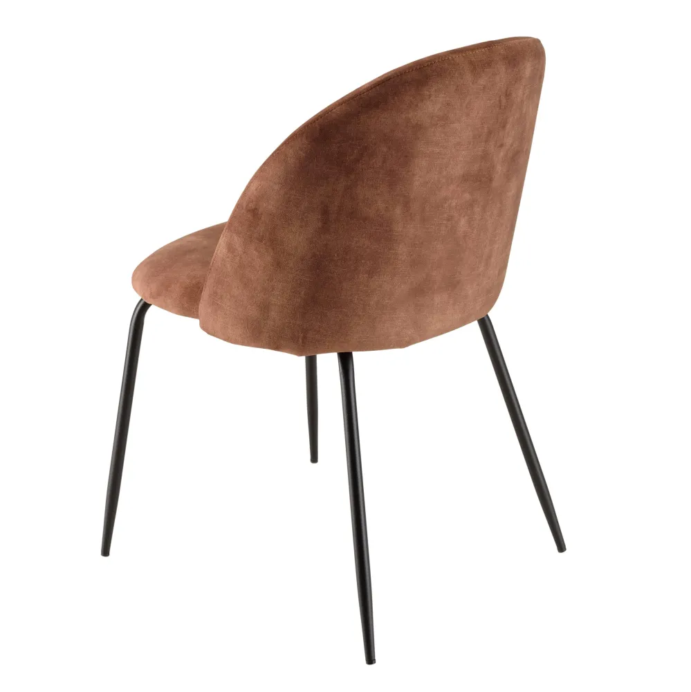 Set van 2 eetkamerstoelen Augustin velvet Macabane