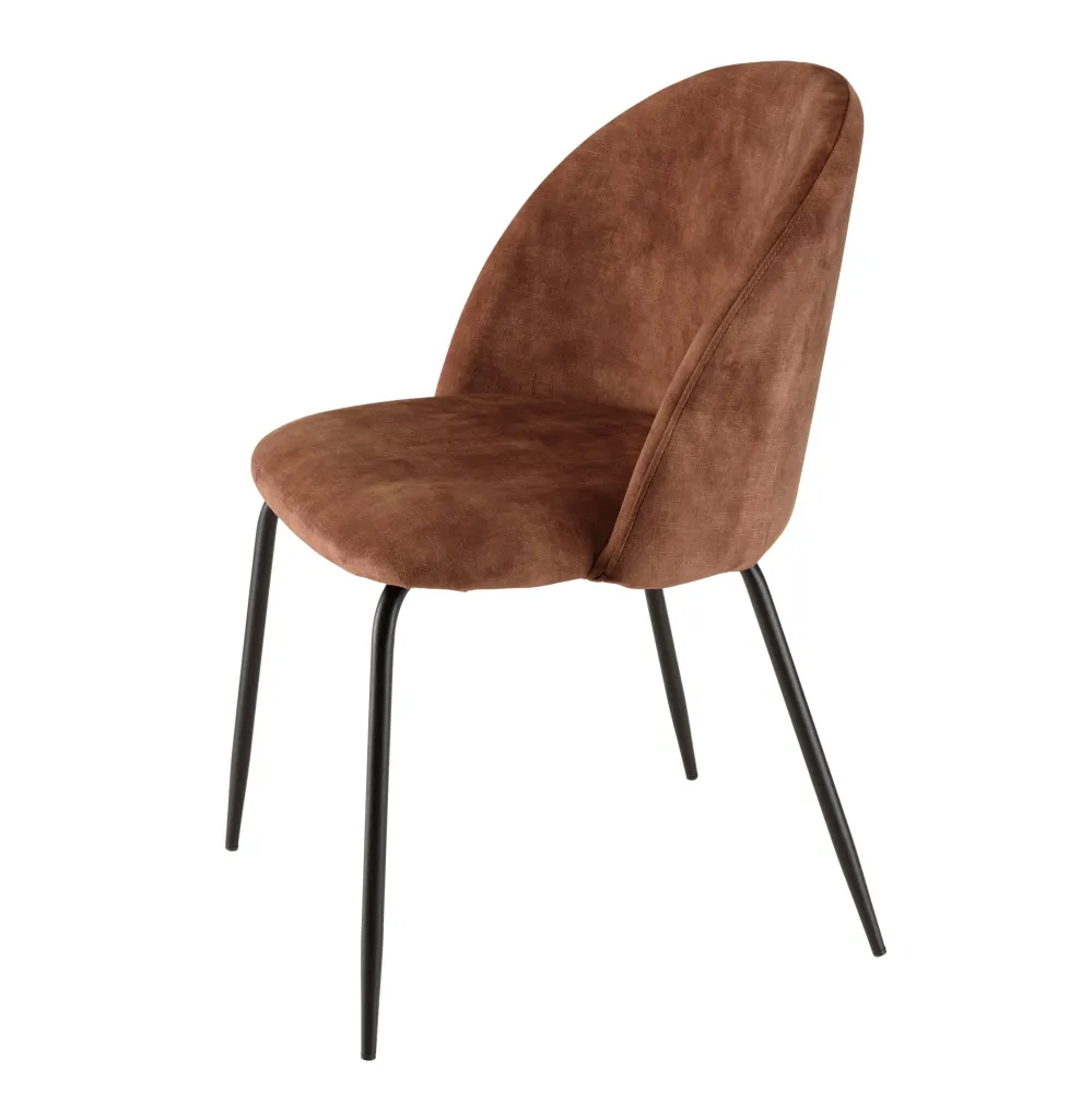 Set van 2 eetkamerstoelen Augustin velvet Macabane