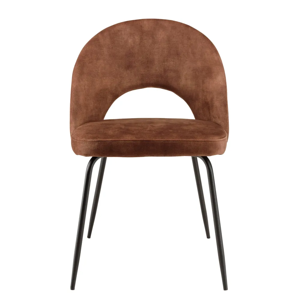 Set van 2 eetkamerstoelen Augustin velvet Macabane