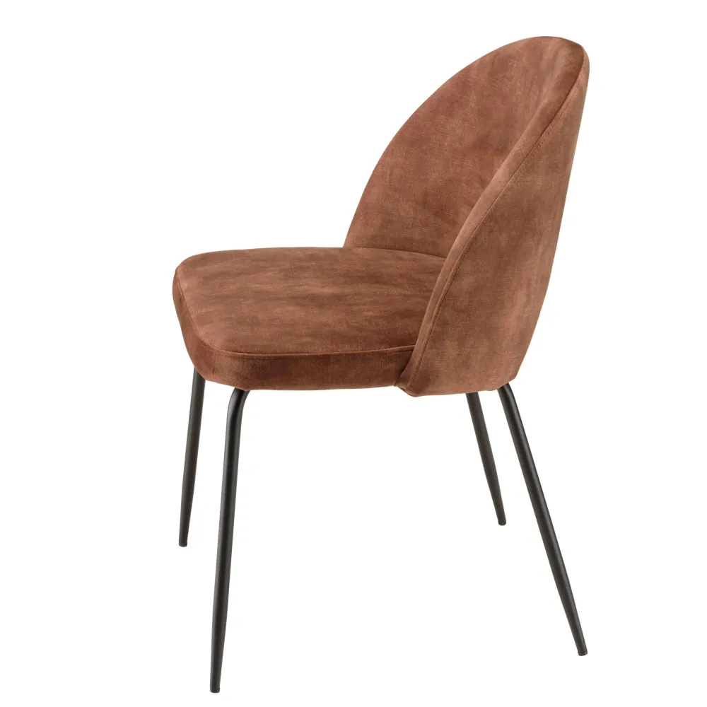 Set van 2 eetkamerstoelen Augustin velvet Macabane