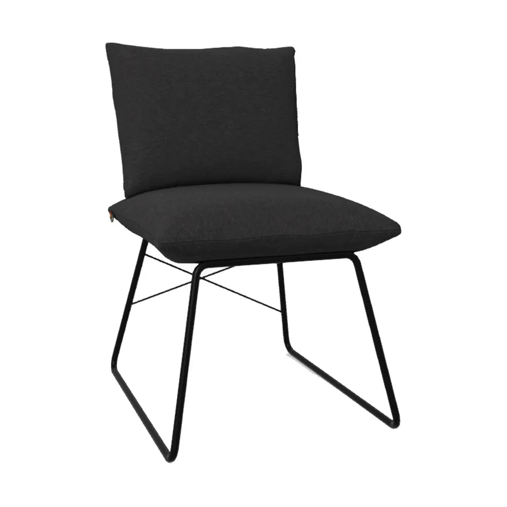 Mobitec Cosy C0110 eetkamerstoel Hip Hop Anthracite poot zwart