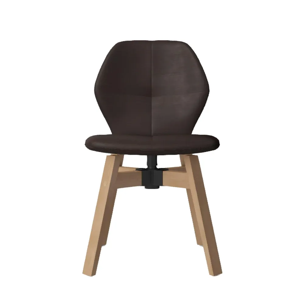 Mobitec Mood #91 M0310 eetkamerstoel Genova Coffee draaipoot beuken