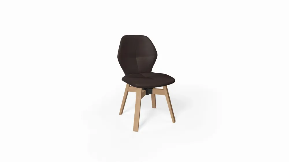 Mobitec Mood #91 M0310 eetkamerstoel Genova Coffee draaipoot beuken