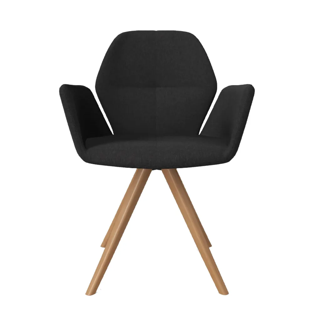 Mobitec Mood #95 M0912 eetkamerstoel Hip Hop Anthracite poot beuken