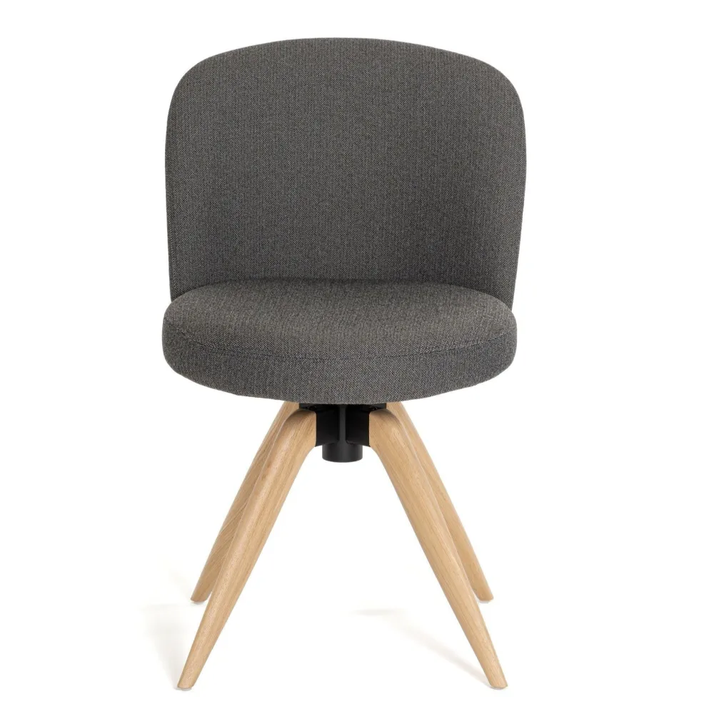Mobitec Neo C0550 eetkamerstoel Hugo Carbone draaipoot eiken