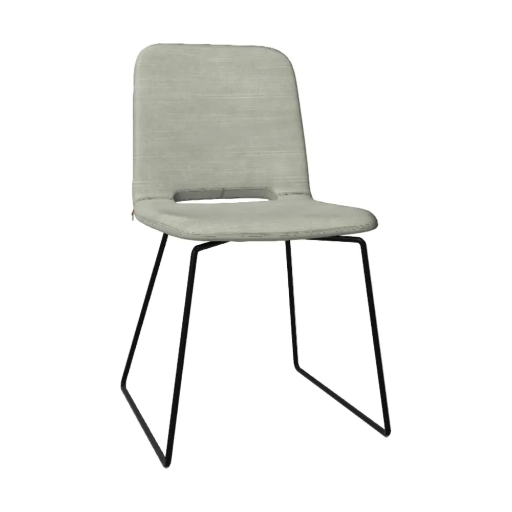 Mobitec Pamp C1010 eetkamerstoel Genova Steel poot zwart