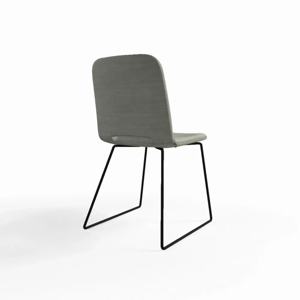 Mobitec Pamp C1010 eetkamerstoel Genova Steel poot zwart
