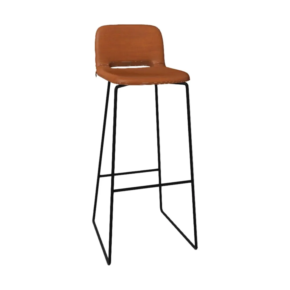 Mobitec Pamp C1710 barkruk H82 Genova Cognac poot zwart