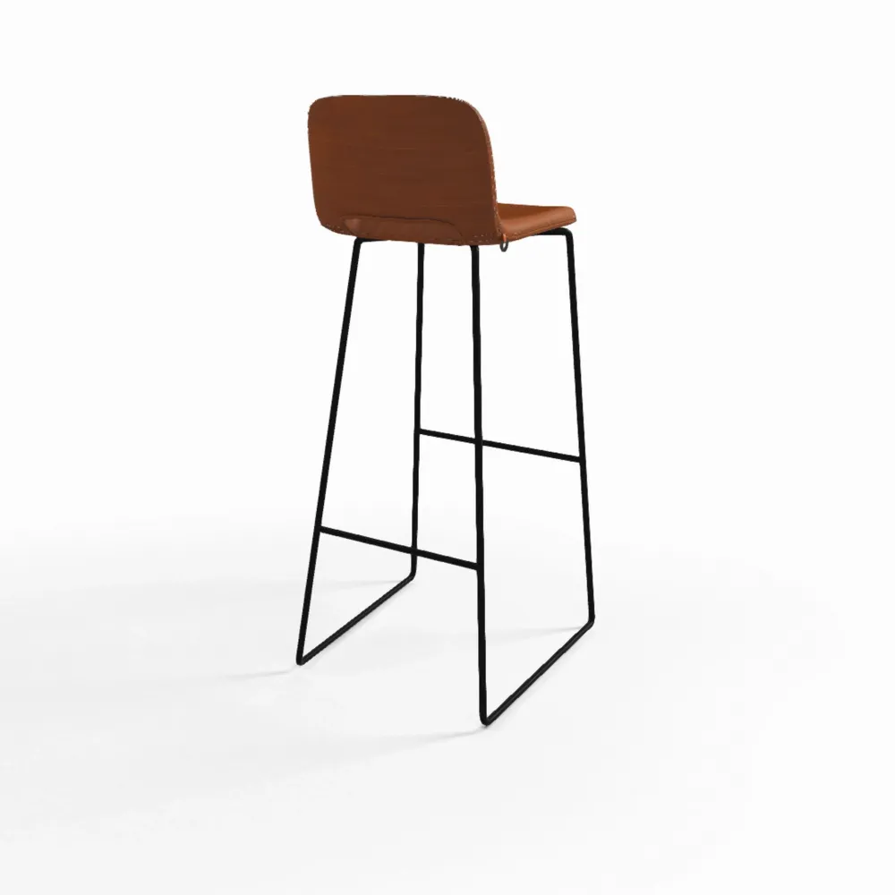 Mobitec Pamp C1710 barkruk H82 Genova Cognac poot zwart