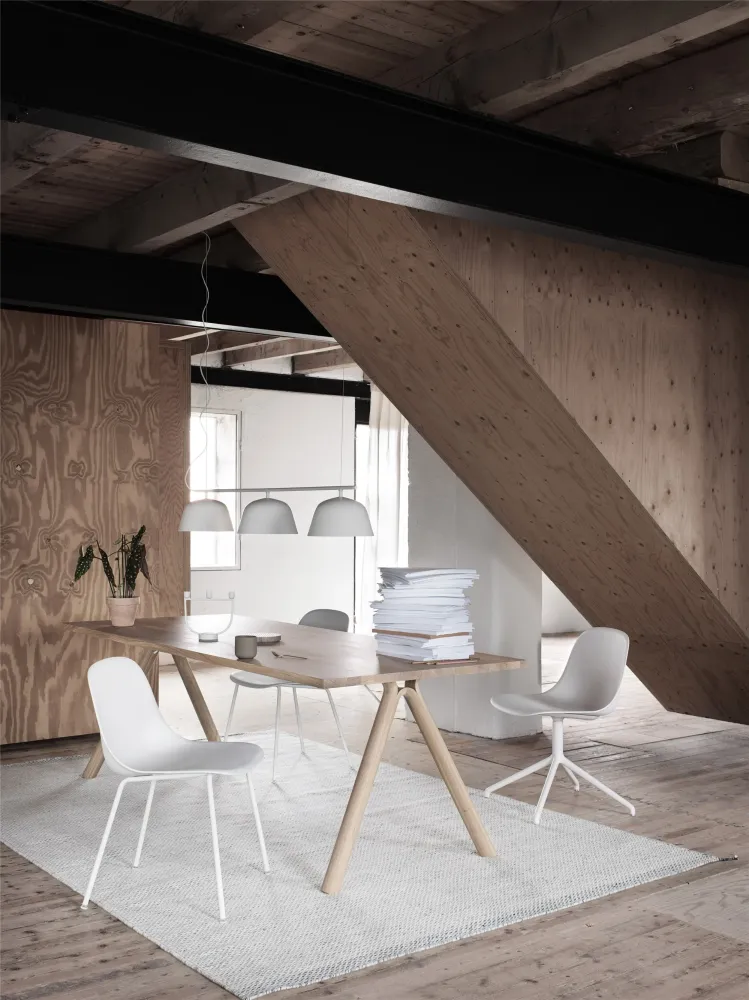 Muuto Fiber Side eetkamerstoel Wit slede