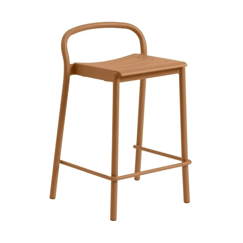 Muuto Linear Steel tuin barkruk H65 Burnt Orange
