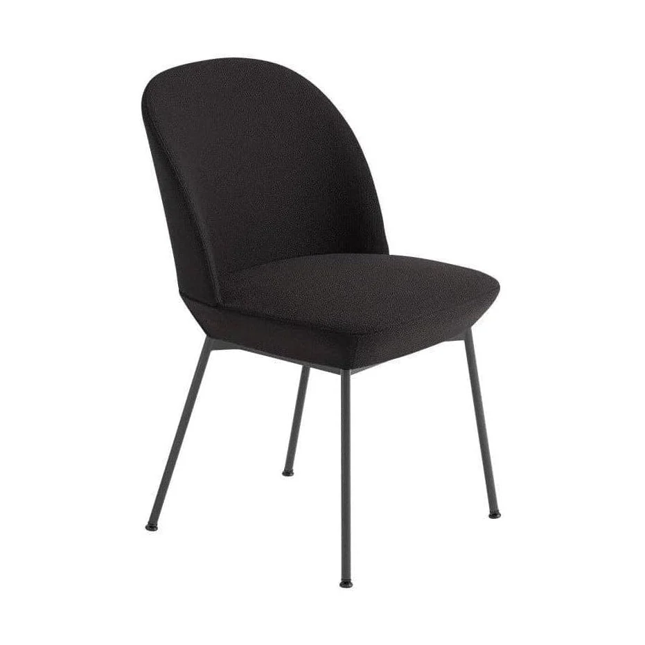 Muuto Oslo Side eetkamerstoel gestoffeerd Ocean 3 vierpoot zwart