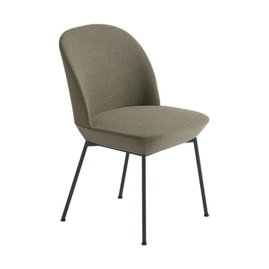 Muuto Oslo Side eetkamerstoel gestoffeerd Ocean 21 vierpoot zwart