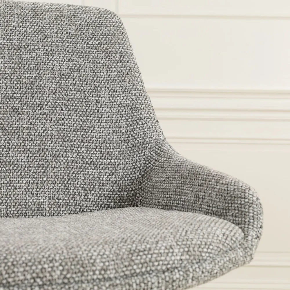 Nolon Niva-Isa tulp barkruk grijs blend verstelbaar - beige poten