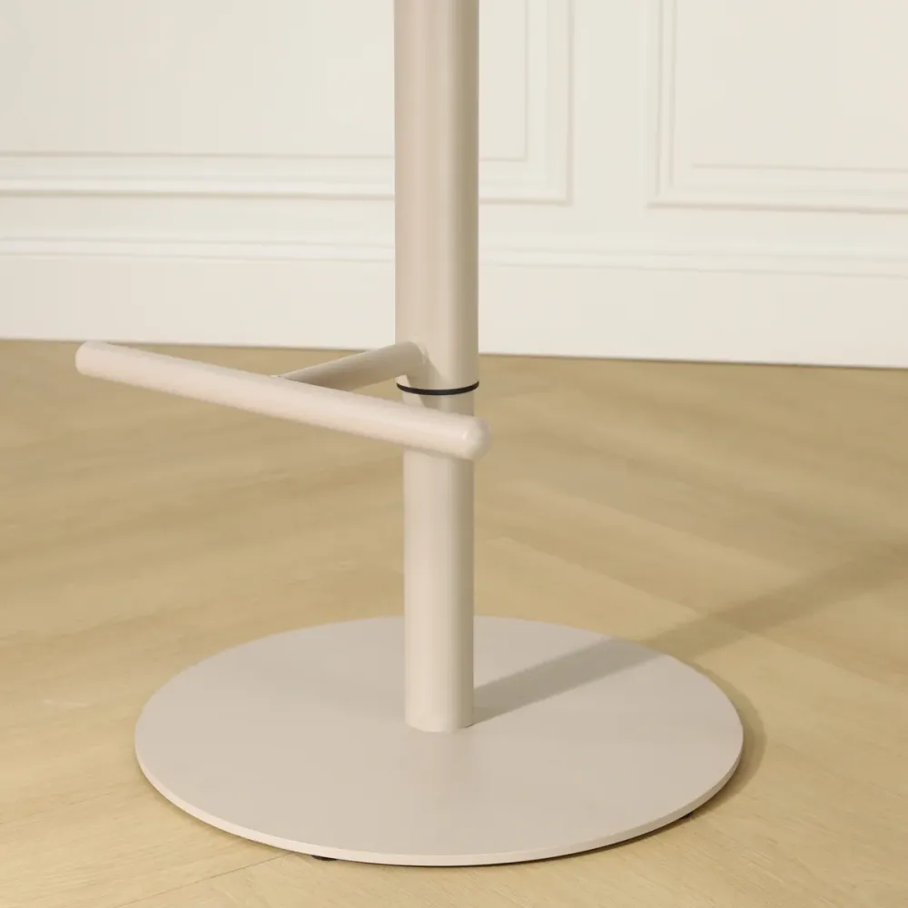 Nolon Niva-Isa tulp barkruk grijs blend verstelbaar - beige poten