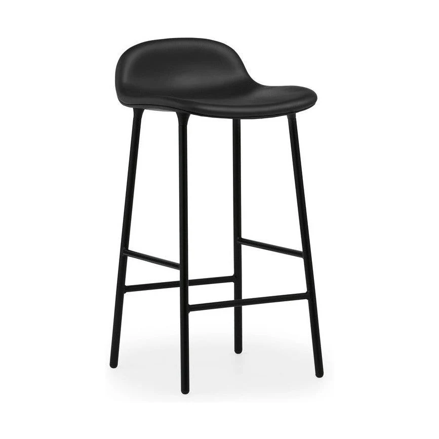 Normann Copenhagen Form barkruk H65 leer Ultra 41599 vierpoot staal