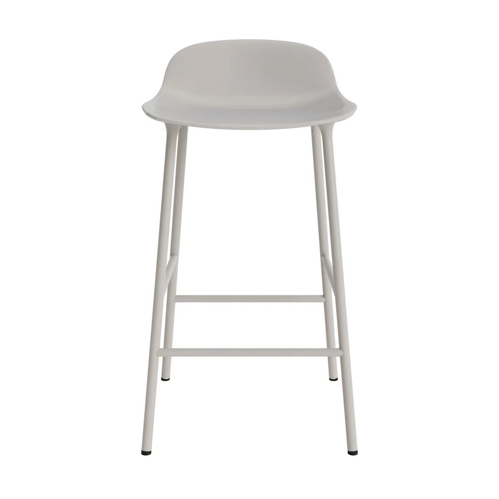 Normann Copenhagen Form barkruk H65 Warm Grey vierpoot staal