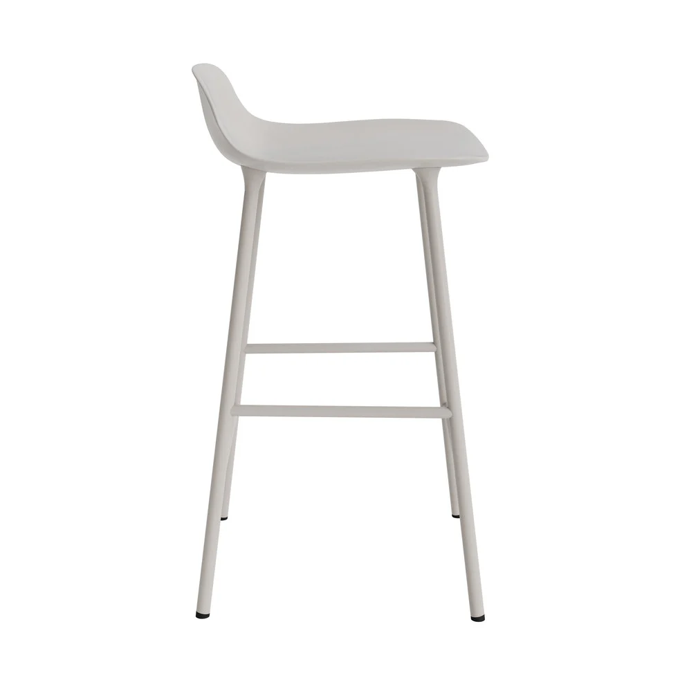 Normann Copenhagen Form barkruk H65 Warm Grey vierpoot staal