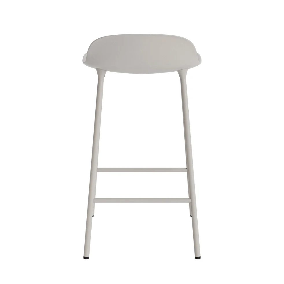 Normann Copenhagen Form barkruk H65 Warm Grey vierpoot staal