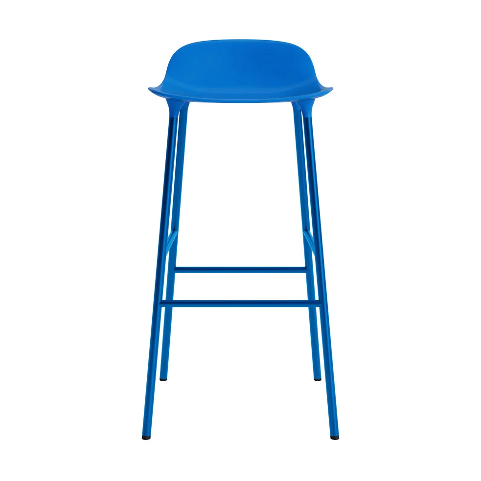 Normann Copenhagen Form barkruk H75 Blue Bright vierpoot staal