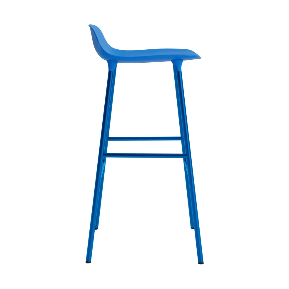 Normann Copenhagen Form barkruk H75 Blue Bright vierpoot staal