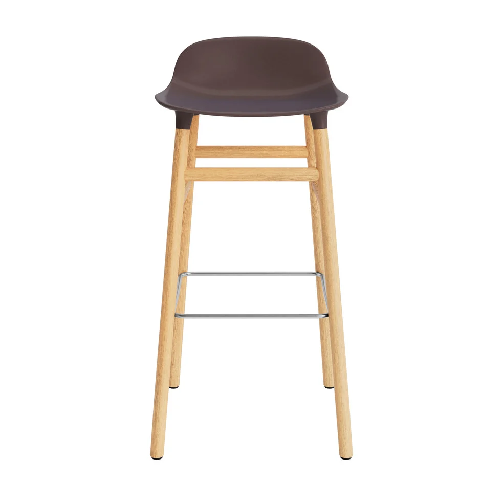 Normann Copenhagen Form barkruk H75 eiken Brown vierpoot eikenhout