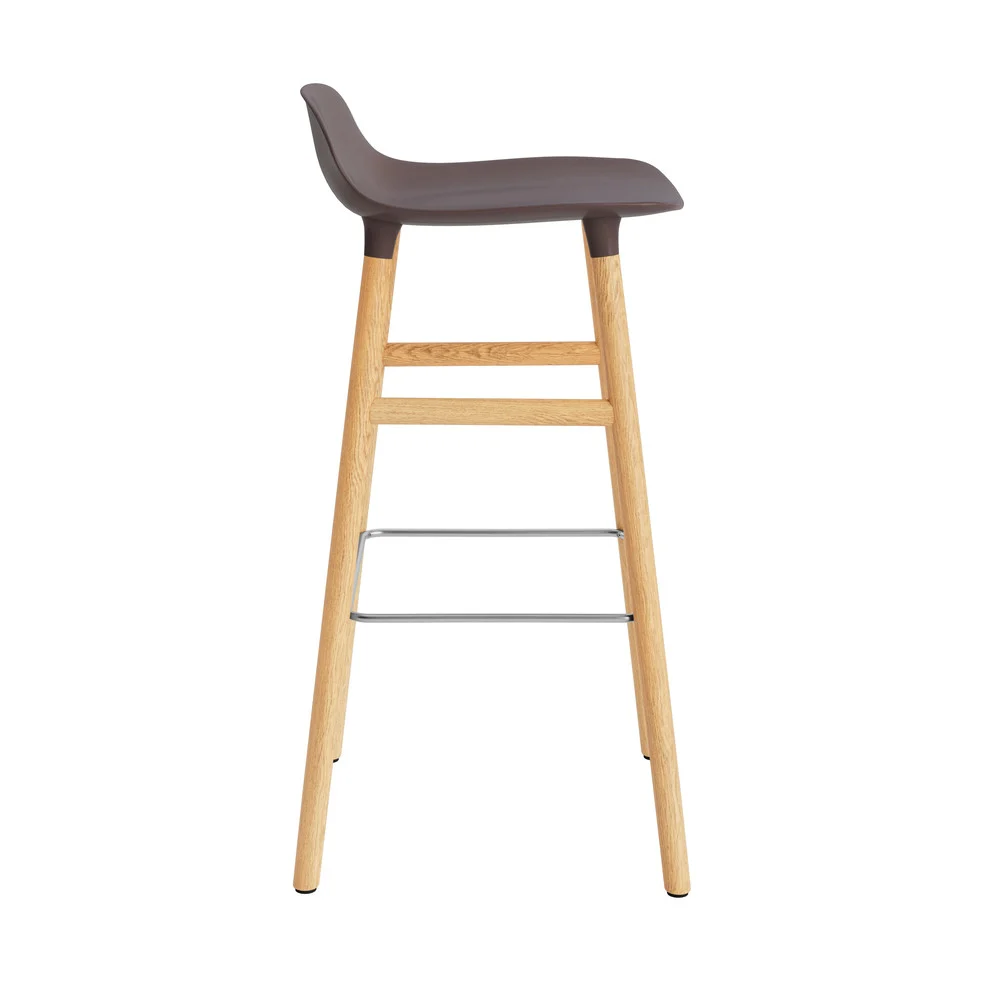 Normann Copenhagen Form barkruk H75 eiken Brown vierpoot eikenhout