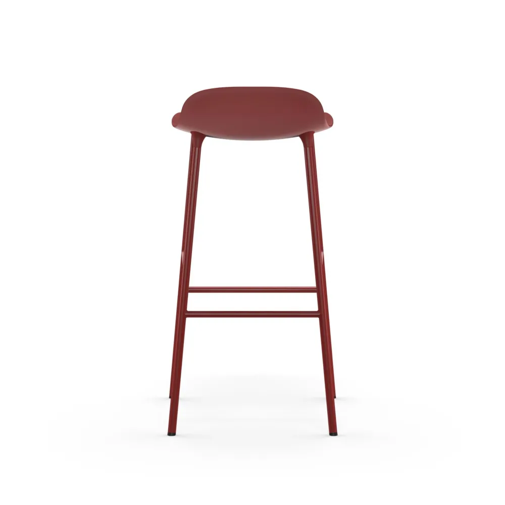 Normann Copenhagen Form barkruk H75 Red vierpoot staal