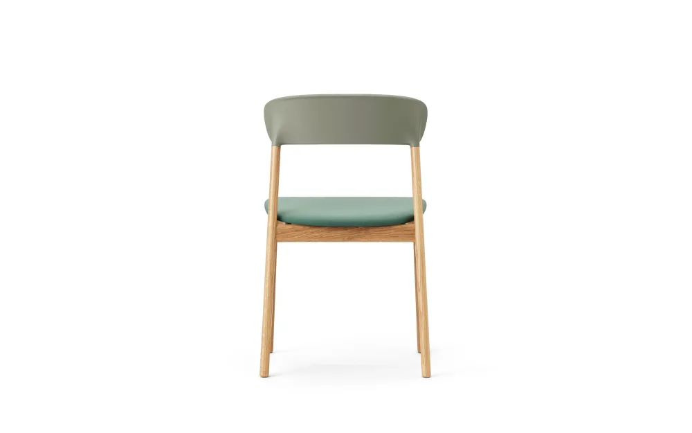 Normann Copenhagen Herit eetkamerstoel Dusty Green gestoffeerd Synergy Append eiken