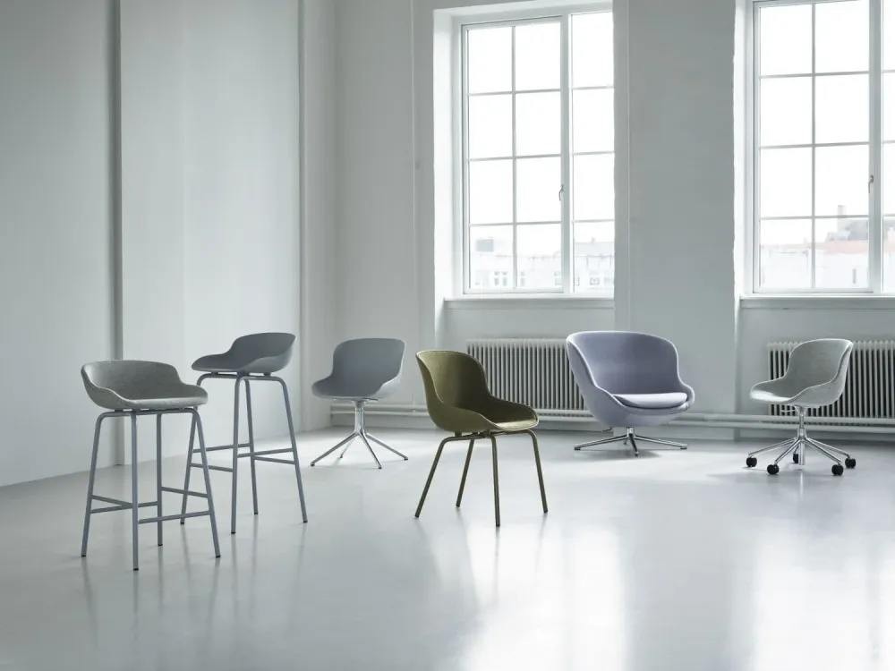 Normann Copenhagen Hyg barkruk H75 Grey staal