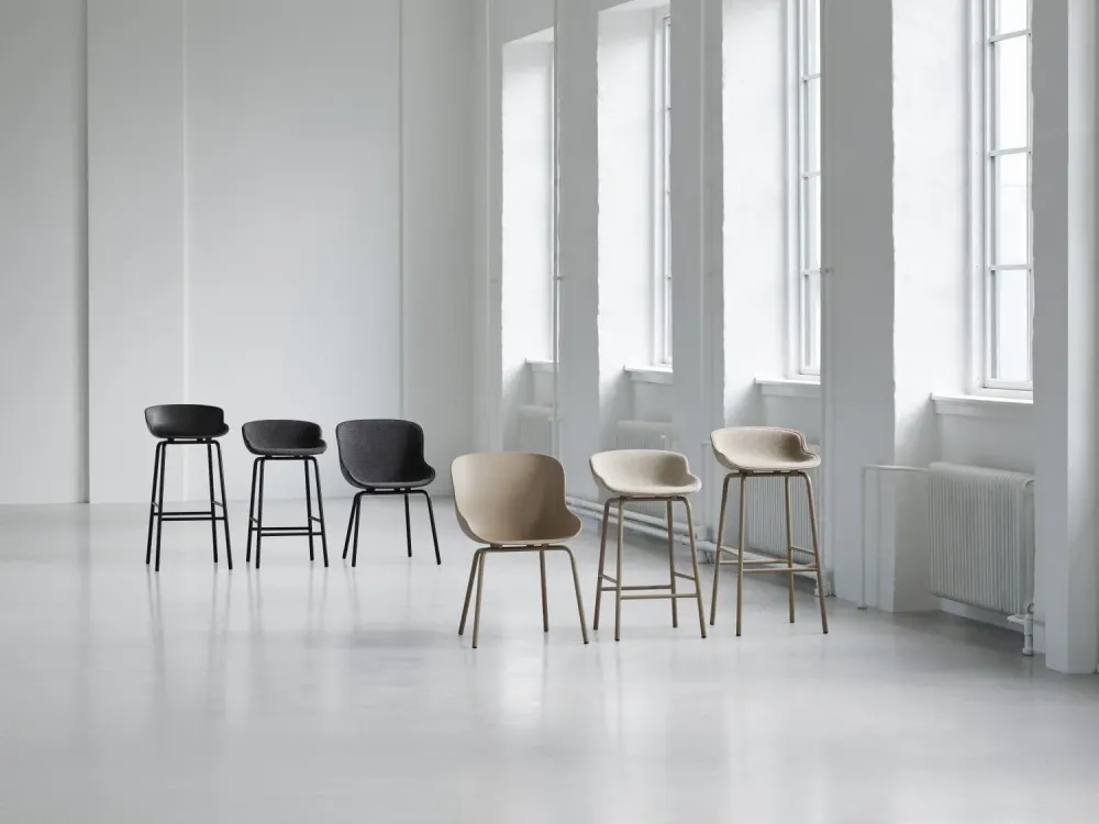 Normann Copenhagen Hyg barkruk H75 Grey staal