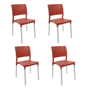 Paquete 4 pz Silla Alesia Gris Nuuk Concept
