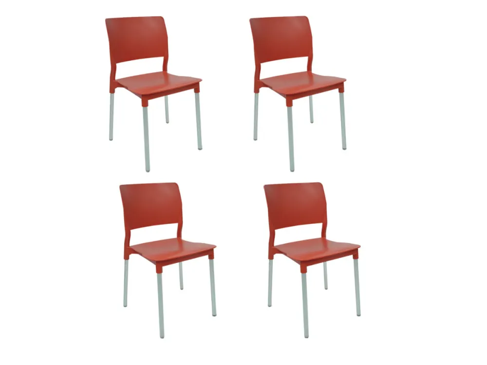 Paquete 4 pz Silla Alesia Gris Nuuk Concept