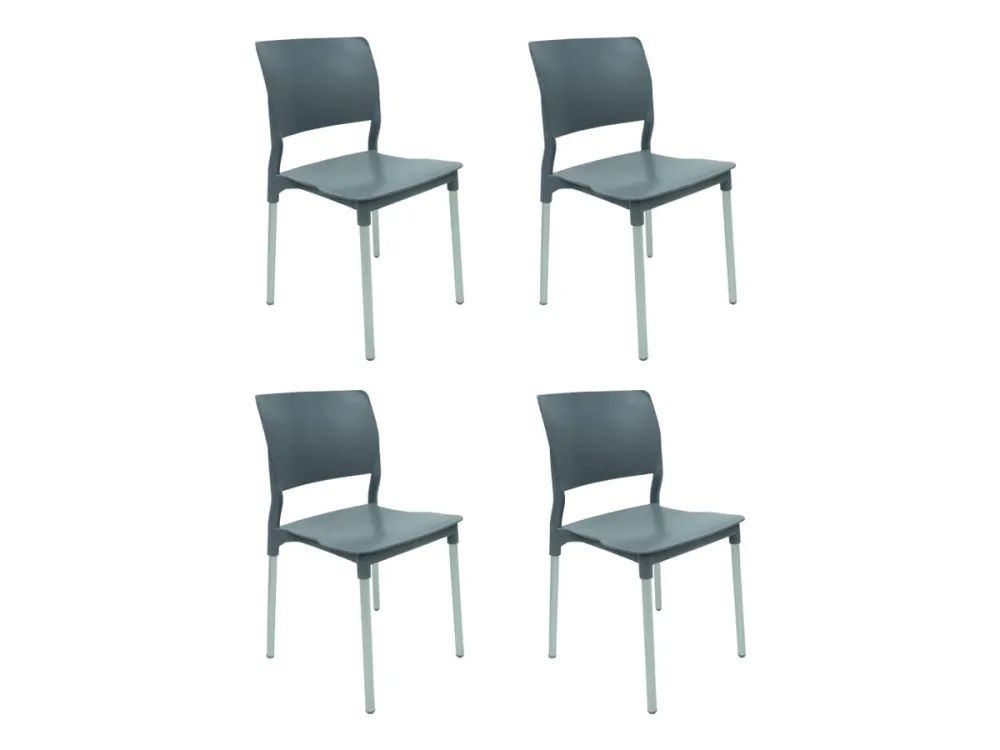 Paquete 4 pz Silla Alesia Gris Nuuk Concept