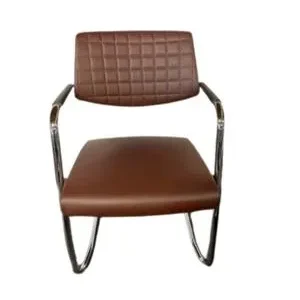 Sledestoel chroom / bruin Office Comfort