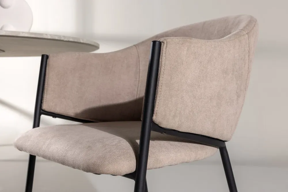 Rebellenclub Eetkamerstoel Afi - set van 2 - Beige Velours