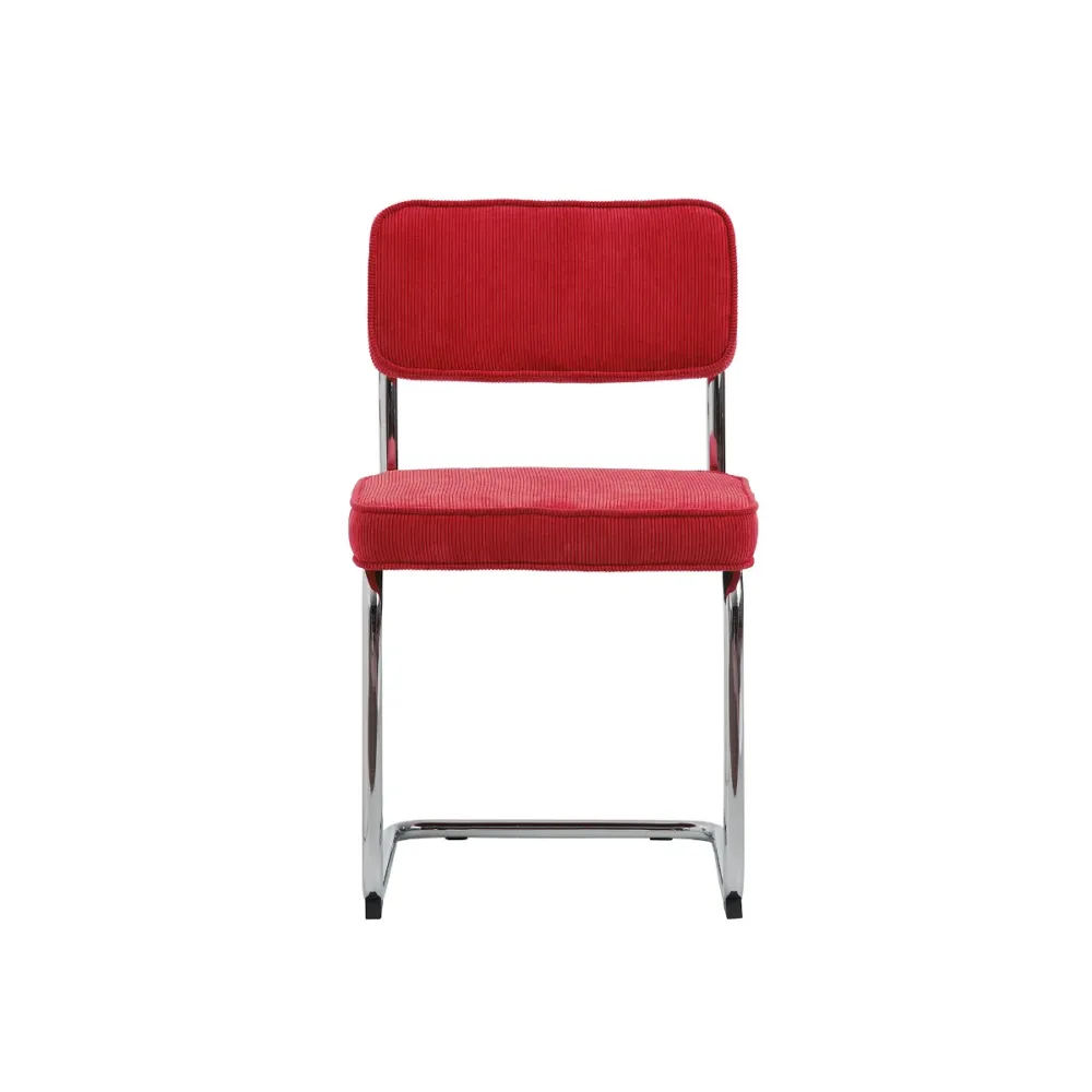 Rebellenclub Eetkamerstoel Luxor - Set van 4 - Rood RibstofÊ