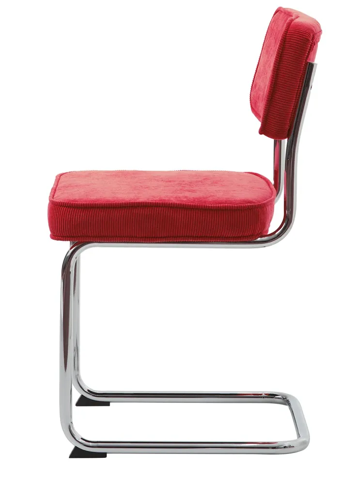 Rebellenclub Eetkamerstoel Luxor - Set van 4 - Rood RibstofÊ