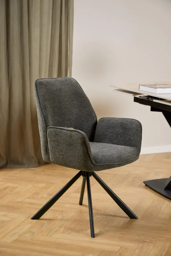 Rebellenclub Noé Eetkamerstoel - Set van 2 - Antraciet