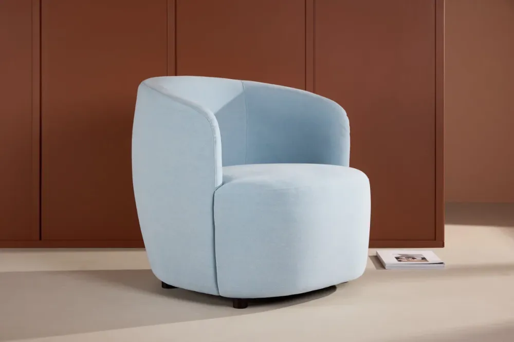 Rebellenclub Fauteuil Lonio - Lichtblauw