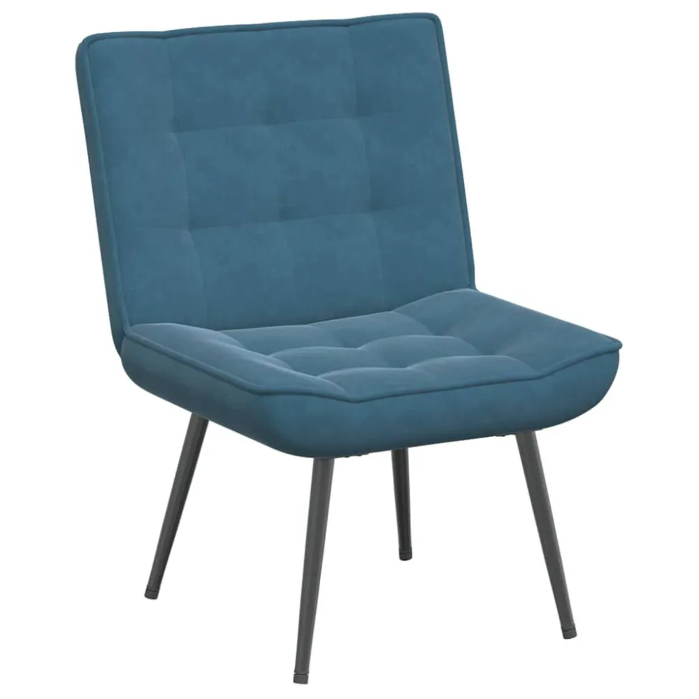 Relaxstoel 64x74x84 cm fluweel blauw