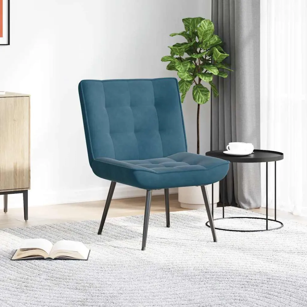 Relaxstoel 64x74x84 cm fluweel blauw