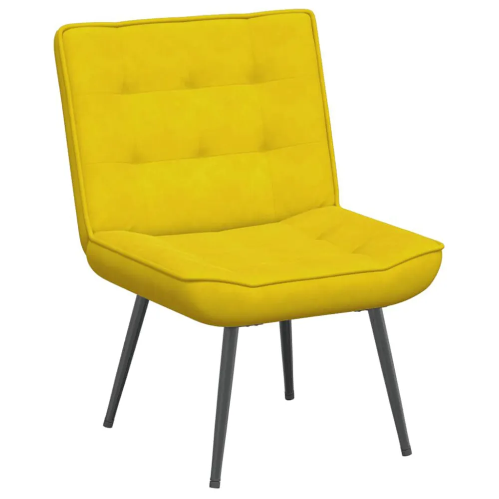 Relaxstoel 64x74x84 cm fluweel geel