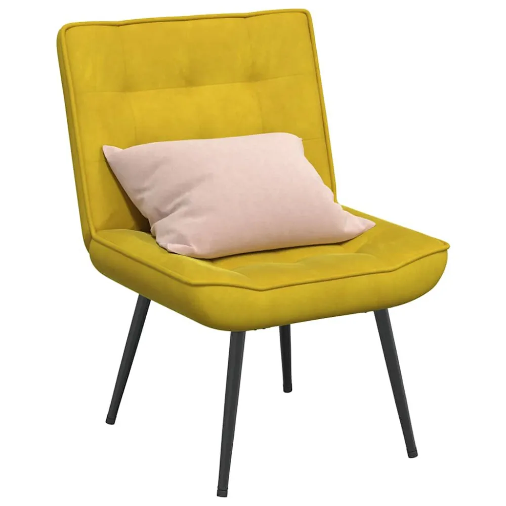 Relaxstoel 64x74x84 cm fluweel geel