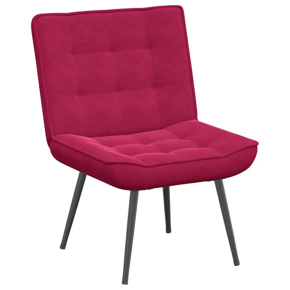 Relaxstoel 64x74x84 cm fluweel wijnrood