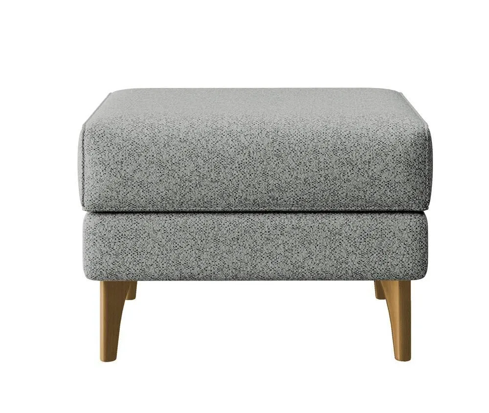 Fauteuil met hocker Casara bouclé Selsey