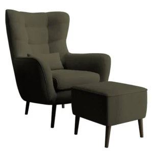 Fauteuil met hocker Verdiro velvet Selsey