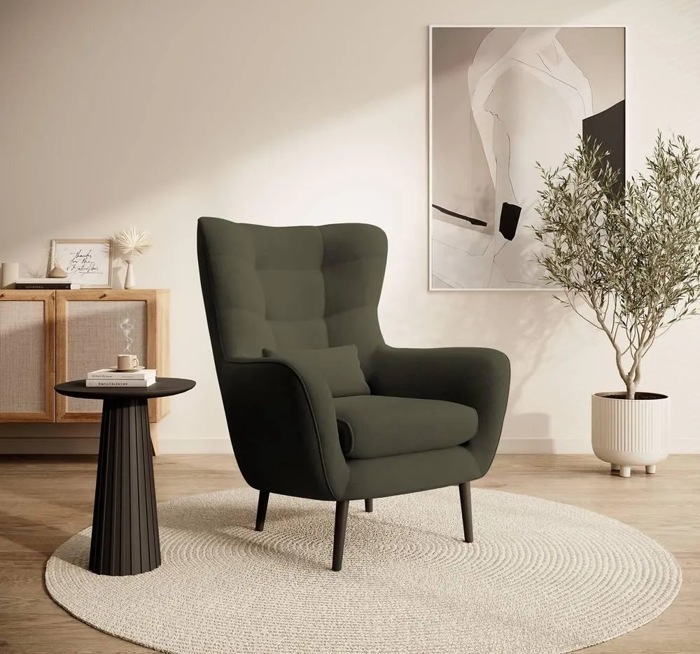 Fauteuil met hocker Verdiro velvet Selsey
