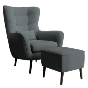 Fauteuil met hocker Verdiro velvet Selsey
